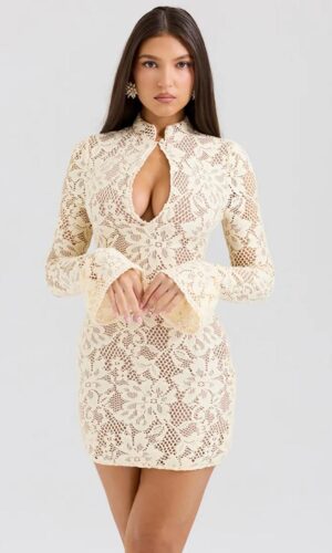 Mozision Lace Hollow Out Long Sleeve