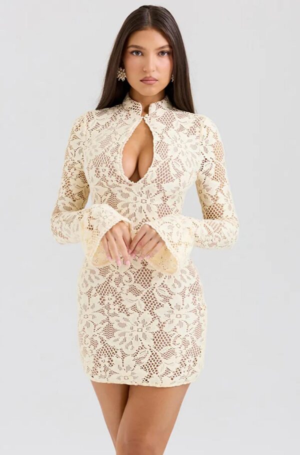 Mozision Lace Hollow Out Long Sleeve
