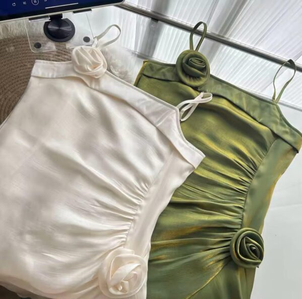 Enchanted Forest Ruffle Dress – Green - Image 3