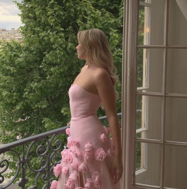Tulle strapless a-line prom dress - Image 2